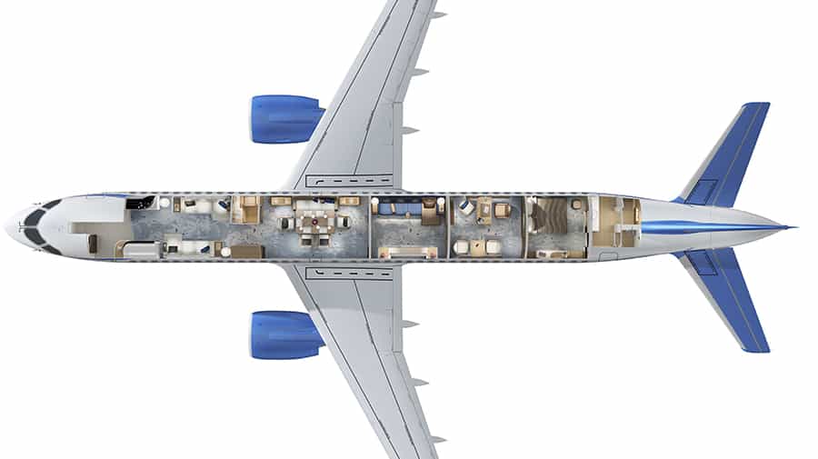 Corporate Jet Investor – New Luxury A220 modular cabin meet’s today’s needs