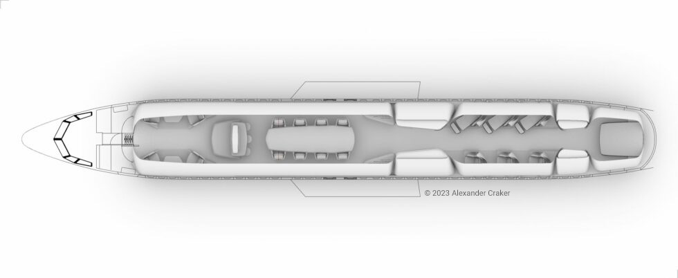private jet desing plan